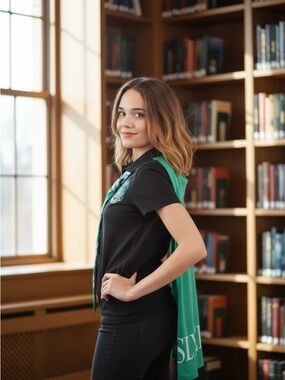 Girls' Slytherin Green Stripe Polo Top with tie